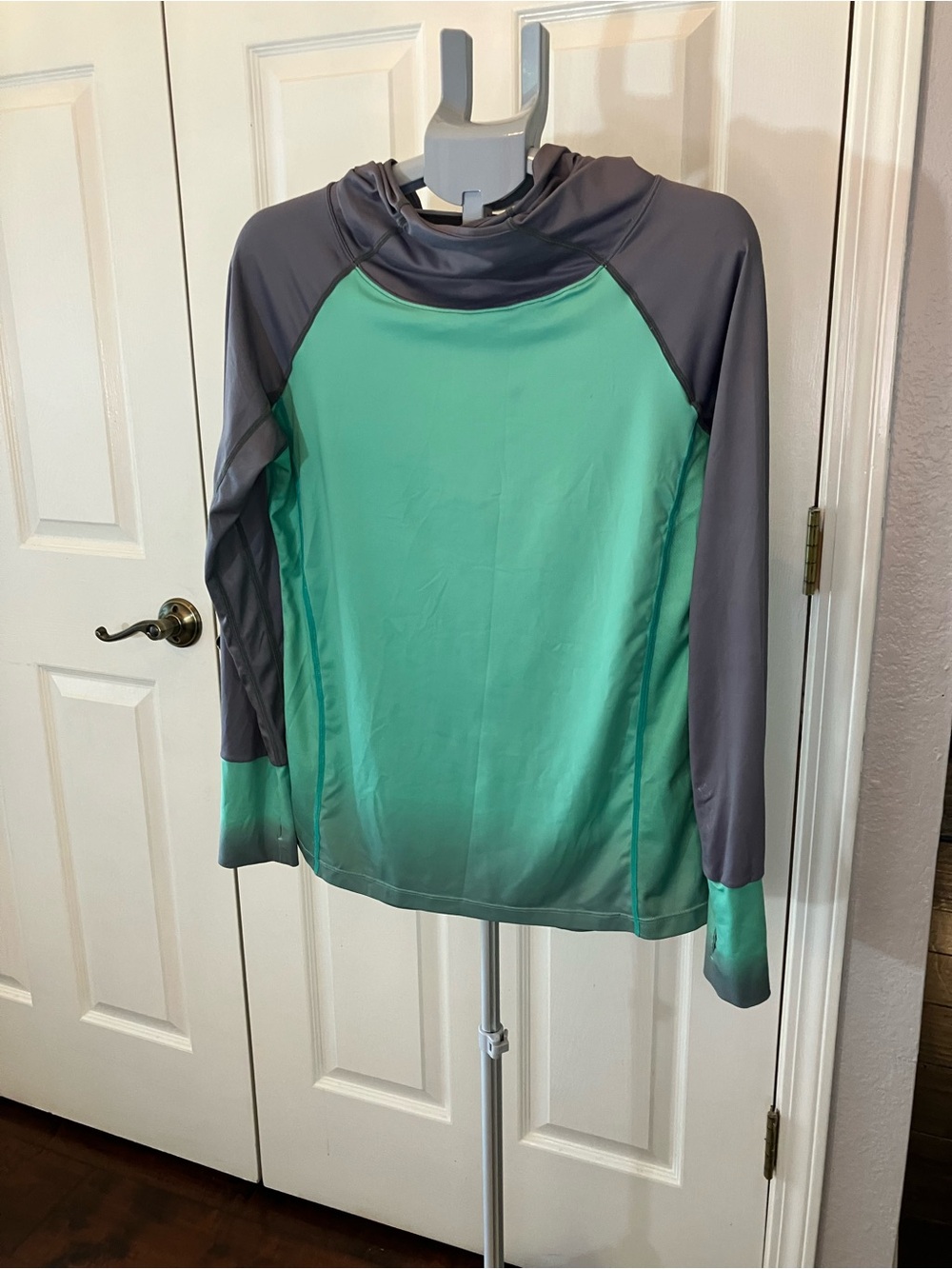 Scout Light Mint Green Hooded Pullover with Gray Logo
